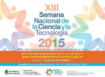 Afiche para difundir la Semana Nacional de la Ciencia y la Tecnología