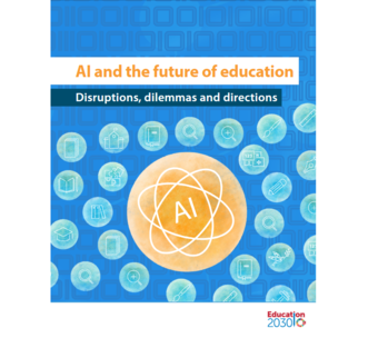 Portada de artículo sobre AI en educación por Unesco