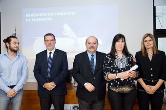 De derecha a izquierda Francisco Speroni, Rieynaldo Pis Diez; Fernando Tauber, Anahí Dello Russo y Silvana Stewart