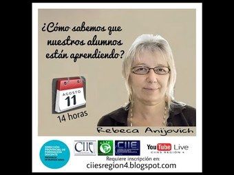 poster de difusion de charla de rebeca anijovich "¿como sabemos que nuestrxs alumnxs están aprendiendo?. Foto de Rebeca Anijovich e información del evento online.