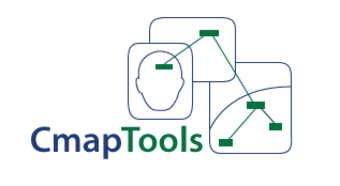 logo de programa cmap tools. se forma un mapa mental entre tres recuadros que están conectados por líneas, uno de ellos tiene la silueta de una cabeza humana.