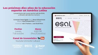 Flyer de difusión de Mesa redonda sobre los próximos diez años de la educación superior en América Latina
