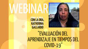 Portada del Webinar: Evaluación del aprendizaje en tiempos del COVID-19