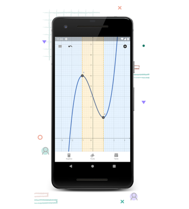 captura de pantalla de la app geogebra CAS calculator