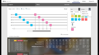 Captura de pantalla de plataforma IBM quantum experience