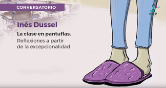 ilustración de pies con pantuflas apoyados en el suelo.