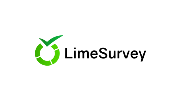 logo lime survey: anillo verde segmentado y un tick verde arriba de todo