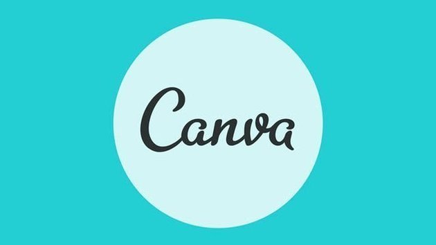 logo de programa Canva. Fondo turquesa, un círculo celeste claro y la palabra "canva" en el centro.