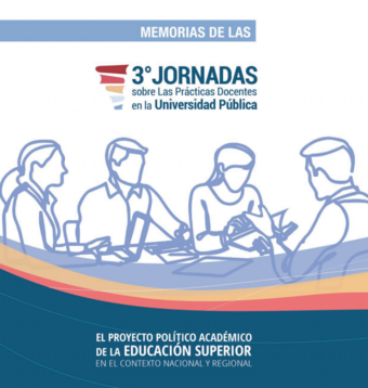 Captura de pantalla de la portada de las memorias de 3° Jornadas sobre las prácticas docentes en la Universidad Pública
