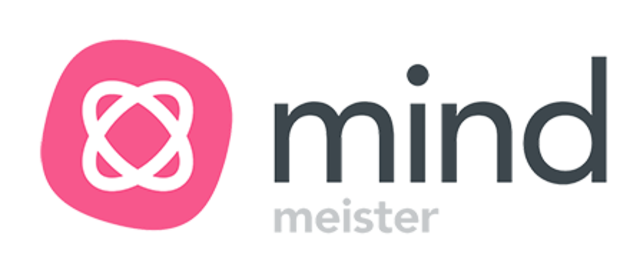 logo del programa mind meister. un cuadrado rosa con las esquinas redondeadas y en su centro un dibujo de líneas blancas.