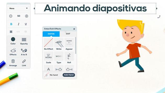 Captura de pantalla de programa online Powtoon para hacer presentaciones animadas o videos.