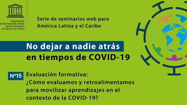 Flyer del Seminario: ¿Cómo evaluamos y retroalimentamos para movilizar aprendizajes en el contexto de la COVID-19?
