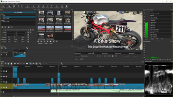 Captura de pantalla de programa Shotcut de edición de video
