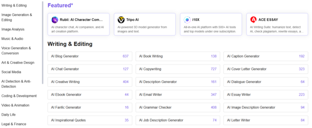 Captura de pantalla de web toolify.ai
