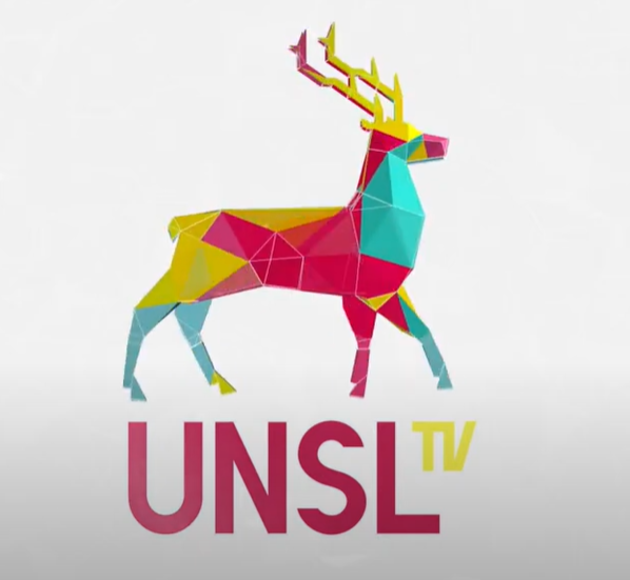 logo del canal de la Universidad de San Luis en Youtube. Aparece la sigla y un ciervo dibujado de colores.